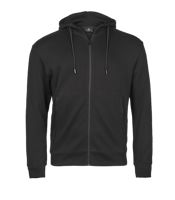 Ribbed Interlock Hooded Full Zip