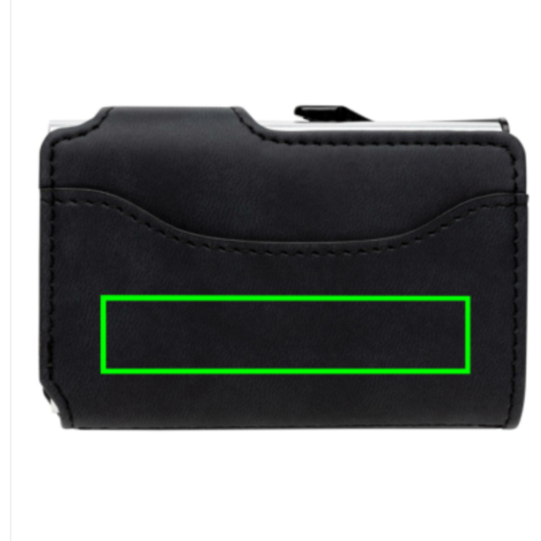 Standard aluminium RFID korthållare med PU plånbok