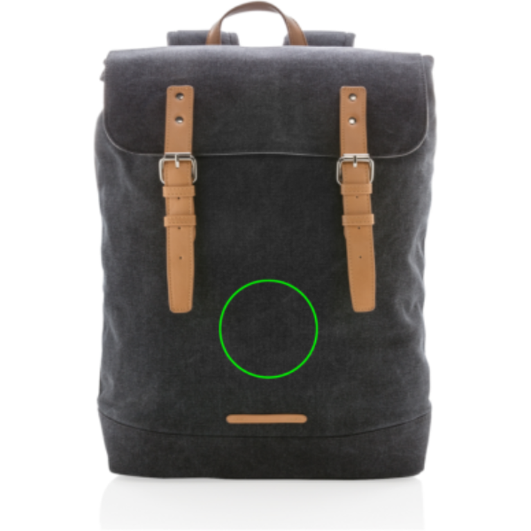 Canvas laptopryggsäck, PVC-fri