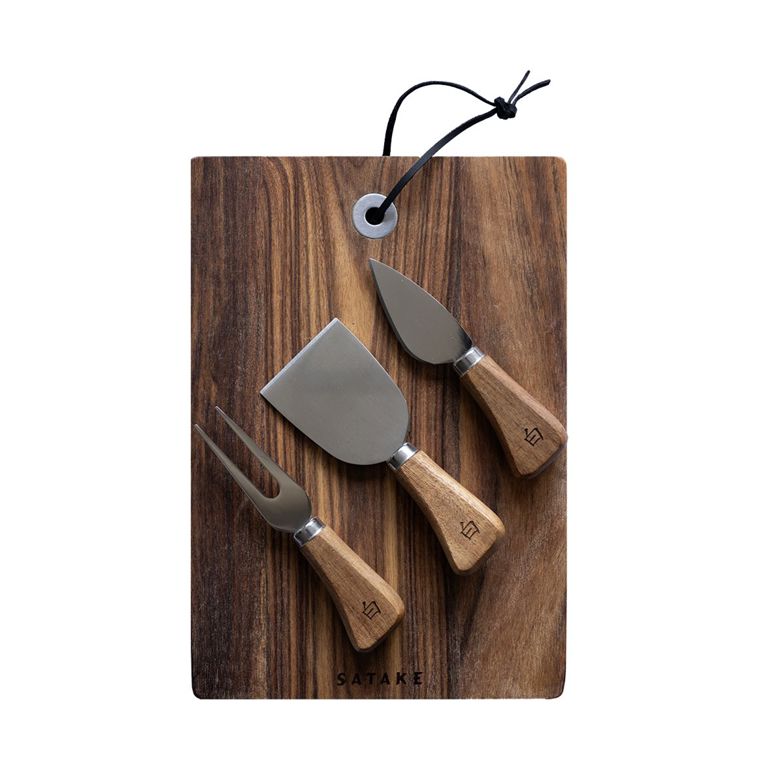 Shiro Ost set liten skärbräda och 3 knivar