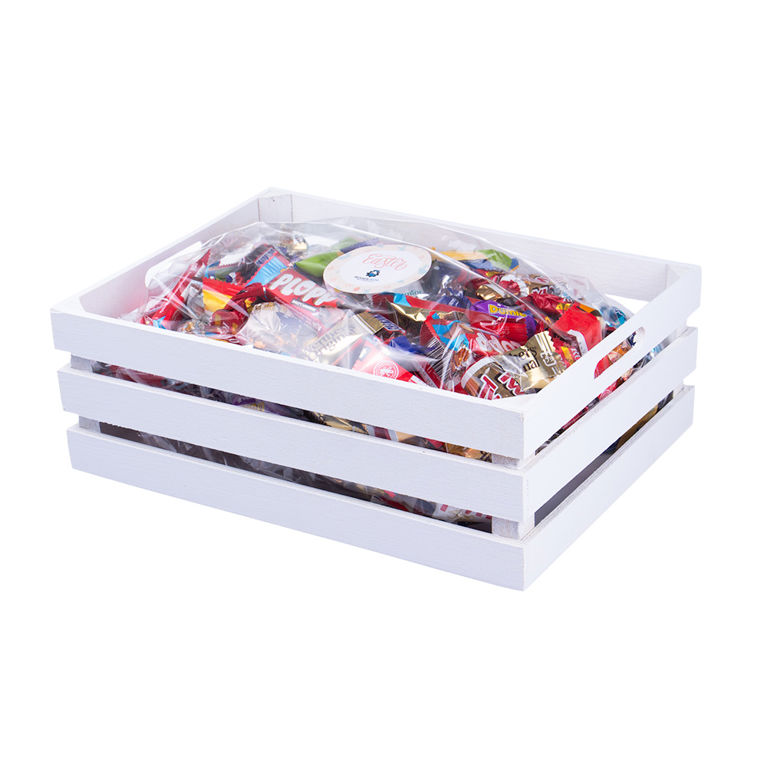 Vita trälådor - 2 kg Märkesmix