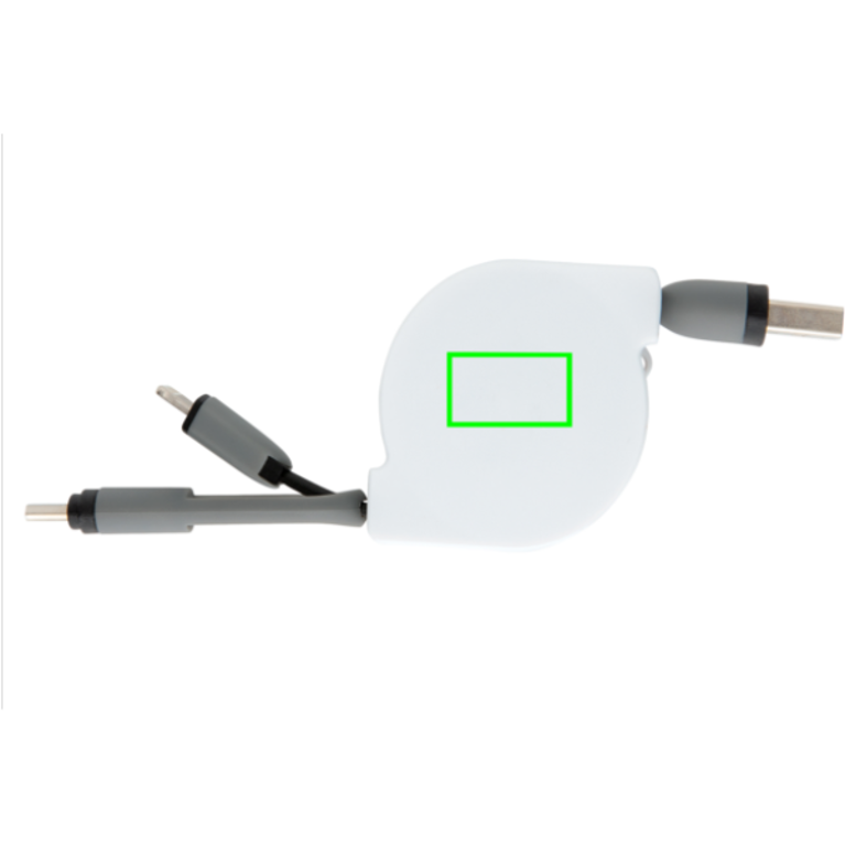 Utdragbar 3-i-1 kabel