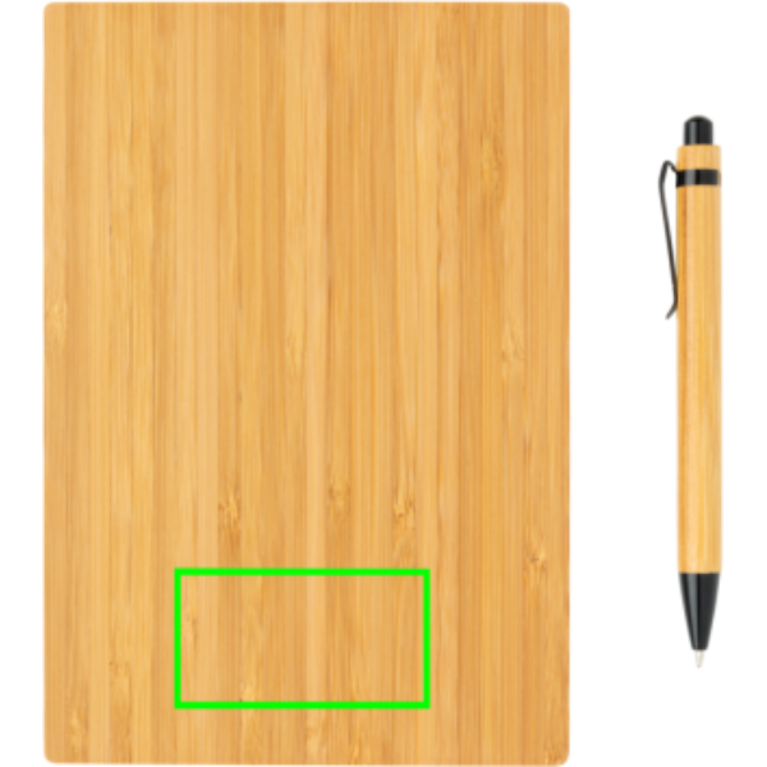 A5 bambu anteckningsbok & penna