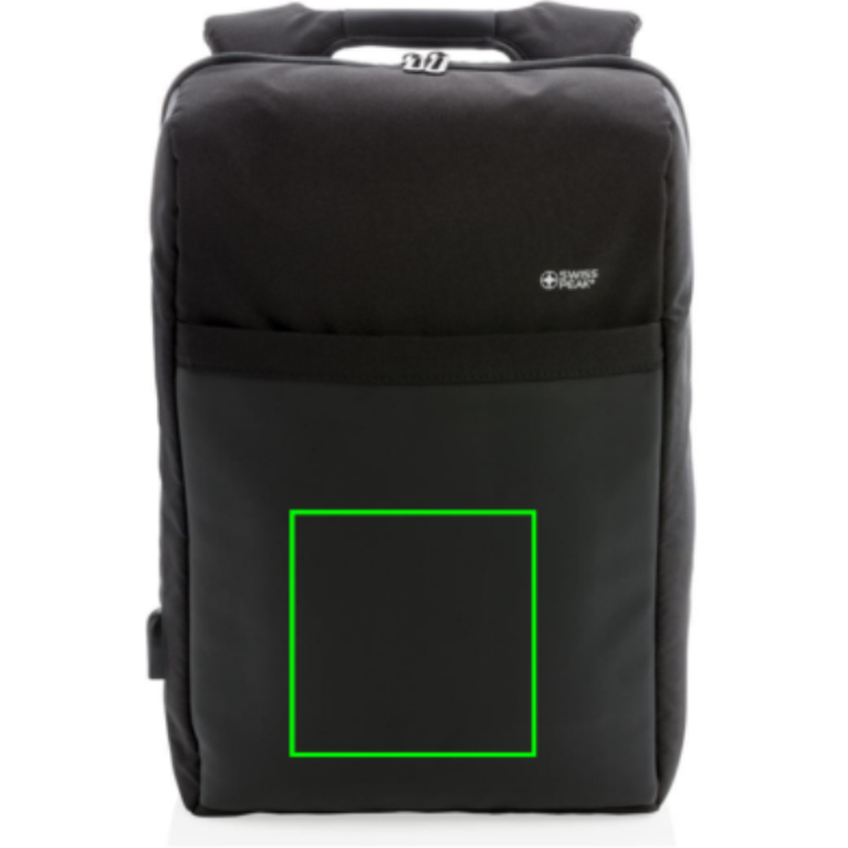 Swiss Peak 15" stöldskyddad RFID & USB-ryggsäck, PVC-fri