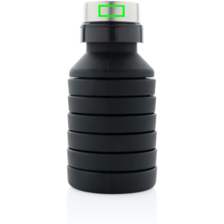 Läckagesäker hopvikbar silikonflaska med lock