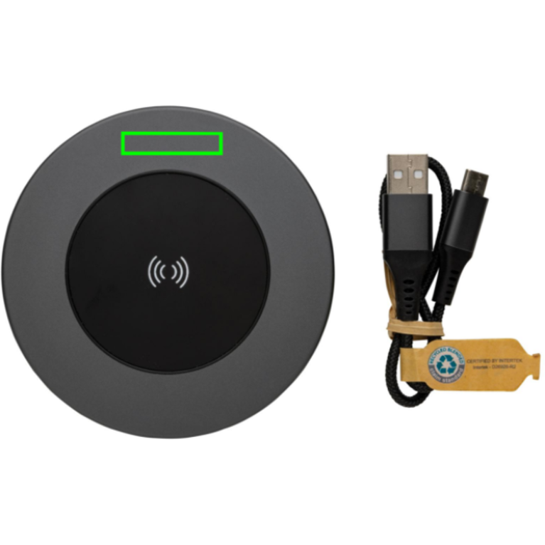 Terra 10W trådlös laddare i RCS återvunnen aluminium