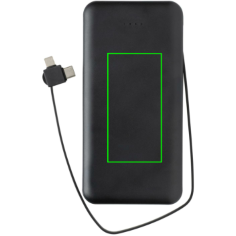 Lockhart 10.000mAh powerbank, integrerade kablar, RCS plast