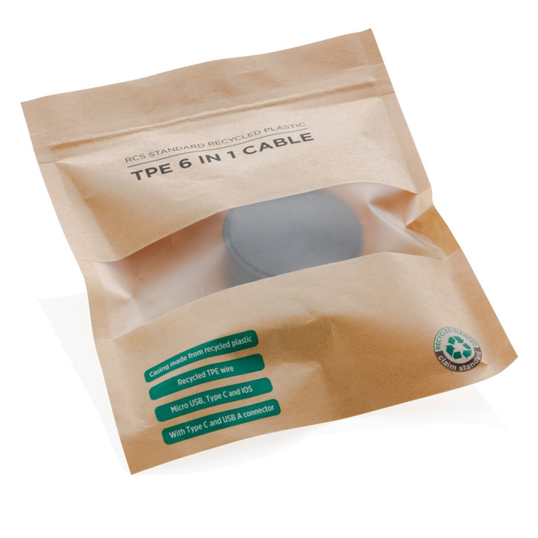 6-i-1 kabel i återvunnen plast, RCS standard, och TPE