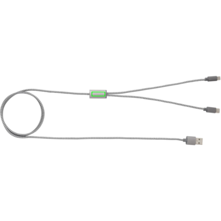 3-i-1 flätad kabel