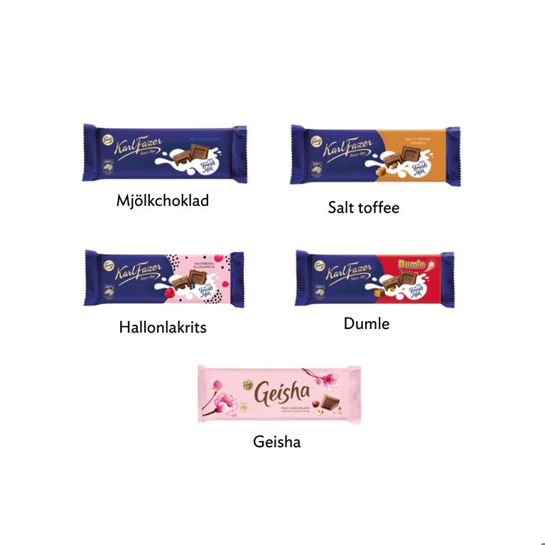 Chokladkaka i konvolut