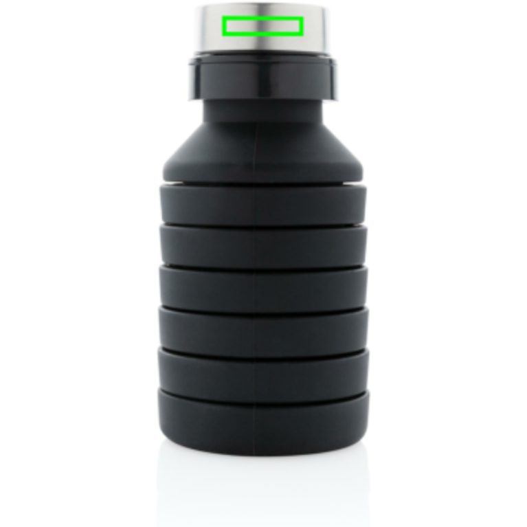 Läckagesäker hopvikbar silikonflaska med lock