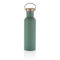 Modern rostfritt stål vattenflaska med bambulock grön