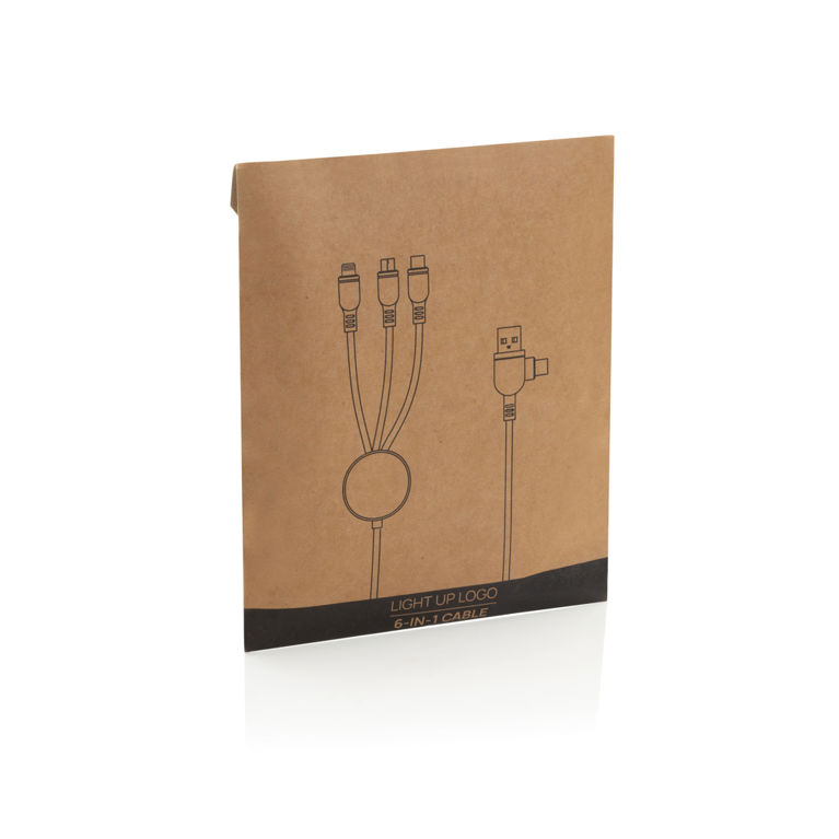 Light up logga 6-i-1 kabel