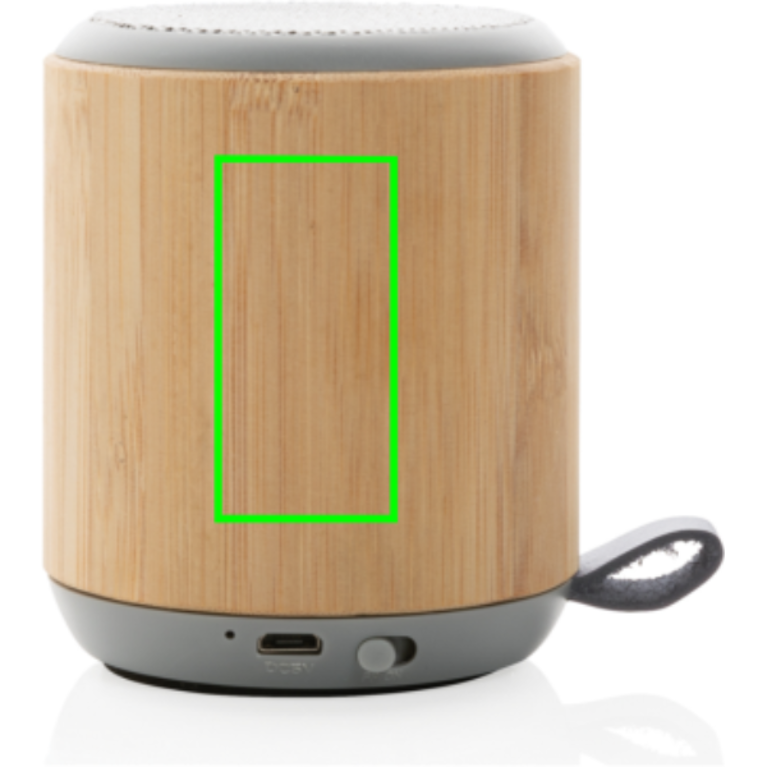 3W trådlös högtalare i bambu och tyg