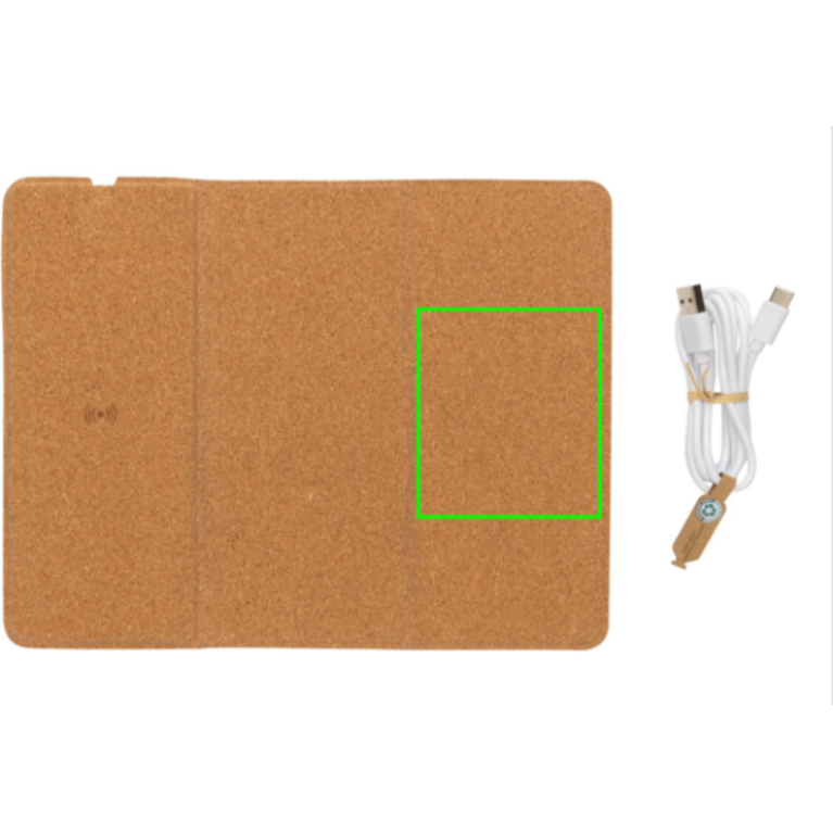 Musmatta/ställ i kork 10W trådlös laddning