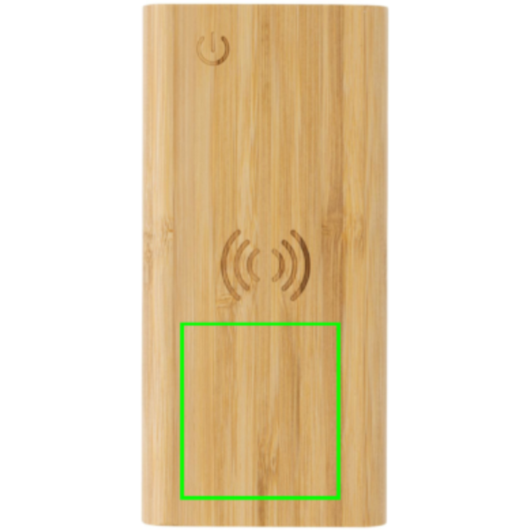 8.000 mAh, 5W trådlös powerbank i bambu