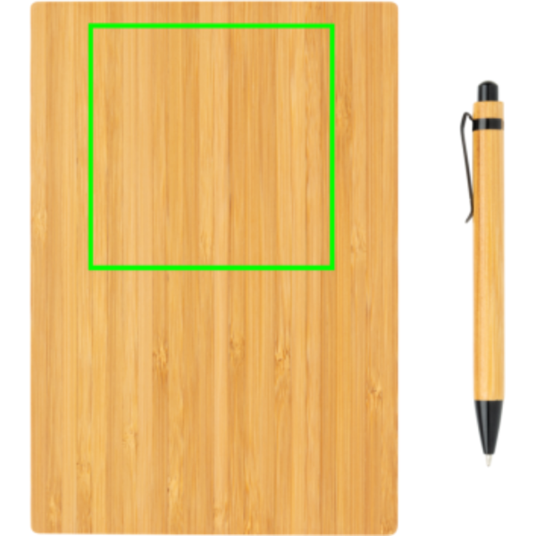 A5 bambu anteckningsbok & penna