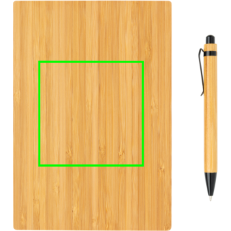 A5 bambu anteckningsbok & penna