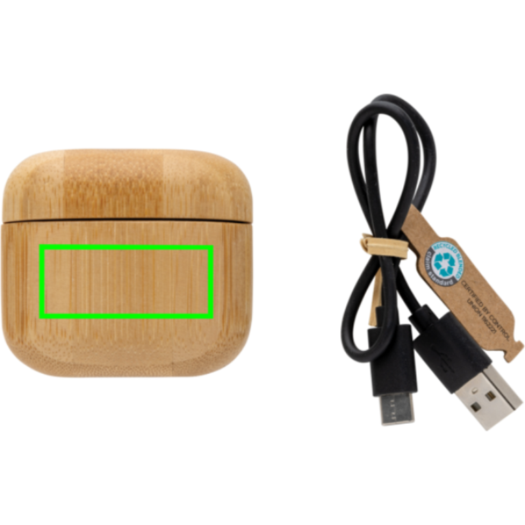 TWS öronsnäckor i RCS återvunnen plast & bambu