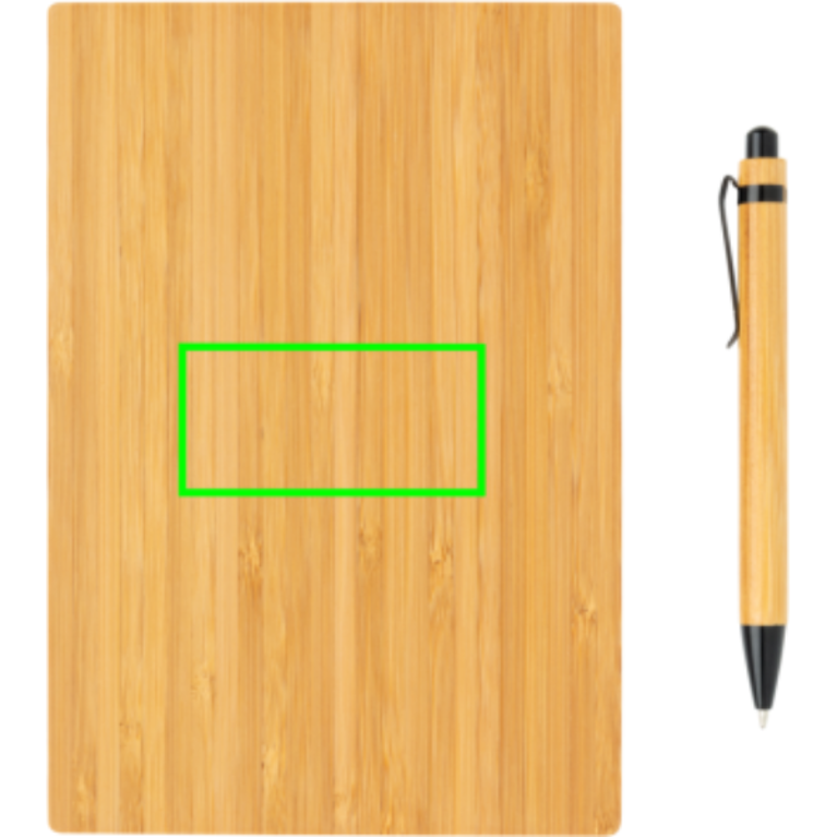 A5 bambu anteckningsbok & penna