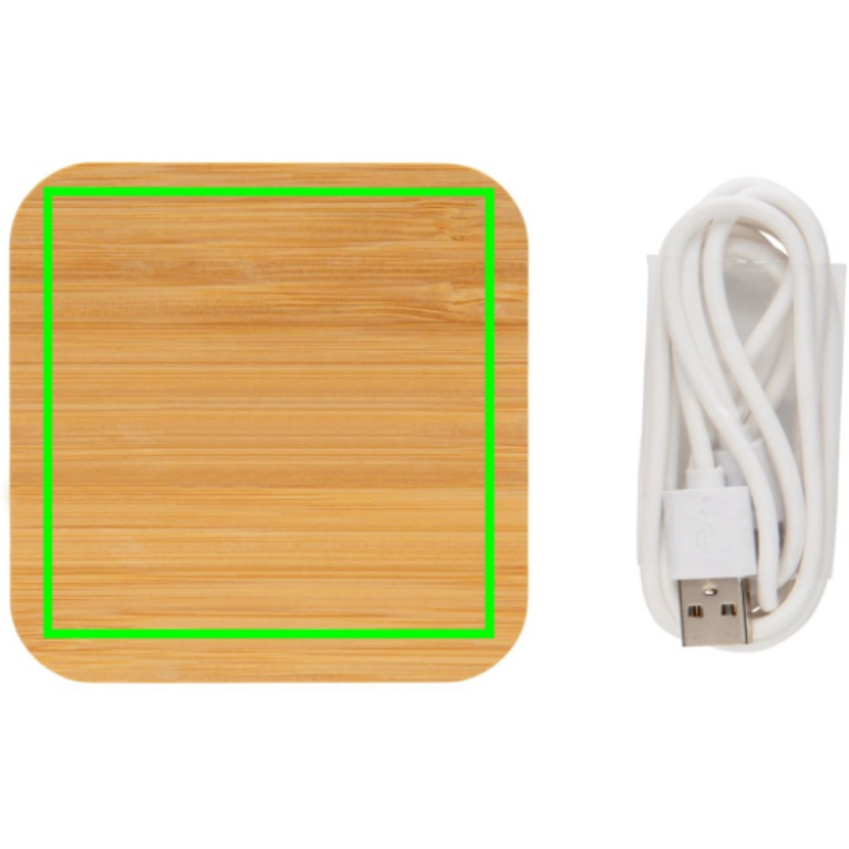 5W trådlös laddare i bambu med USB