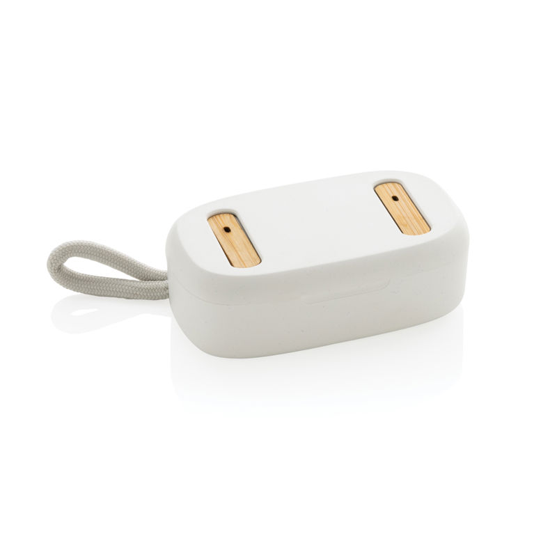 TWS öronsnäckor i RCS återvunnen plast och bambu