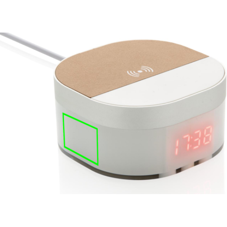 Aria digital klocka med 5W trådlös laddning