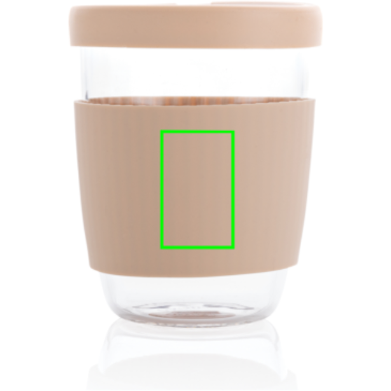 Ukiyo borosilikatglas med silikonlock och sleeve