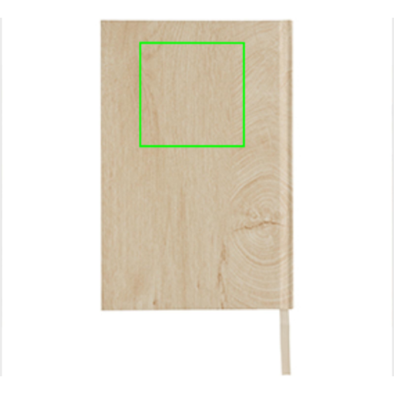 Kavana A5 anteckningsbok med trätryck