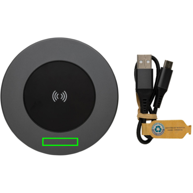 Terra 10W trådlös laddare i RCS återvunnen aluminium