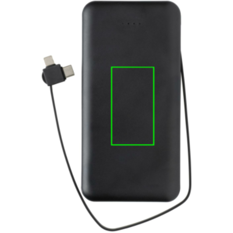 Lockhart 10.000mAh powerbank, integrerade kablar, RCS plast