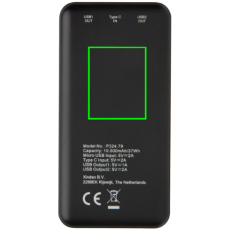 High Density 10.000 mAh powerbank i fickformat