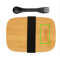 Stainless steel lunchlåda med bambulock och spork - artikel topp höger