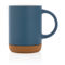 Keramikmugg med korkbotten 280 ml blå Keramikmugg med korkbotten 280 ml blå