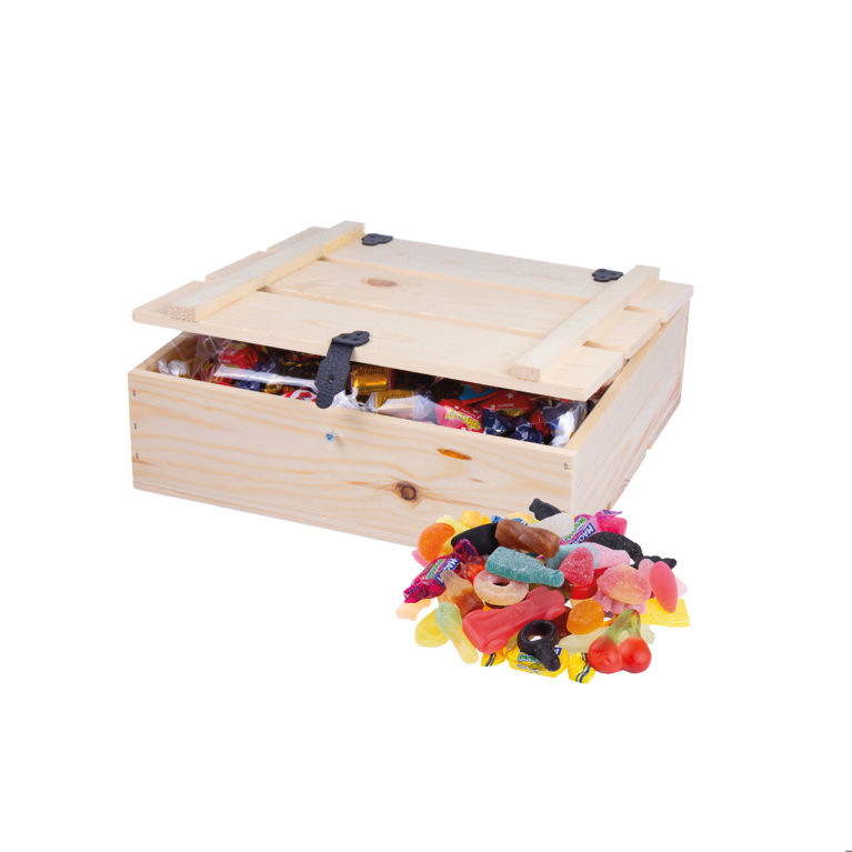 Trälåda (stor) - 2,6 kg Lösgodis
