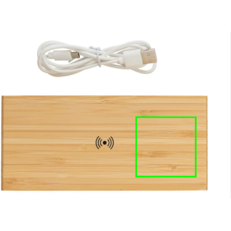 Bambu väckarklocka med 5W trådlös laddning