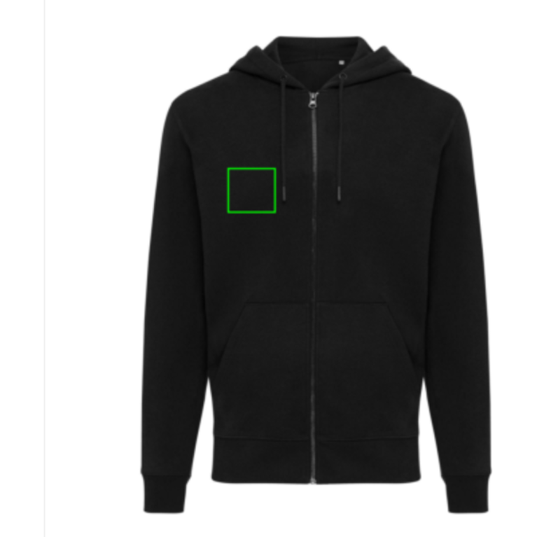 IQONIQ Abisko hoodie med dragkedja i återvunnen bomull