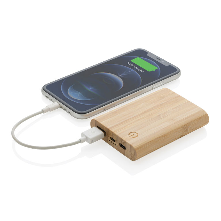 5.000 mAh powerbank i bambu
