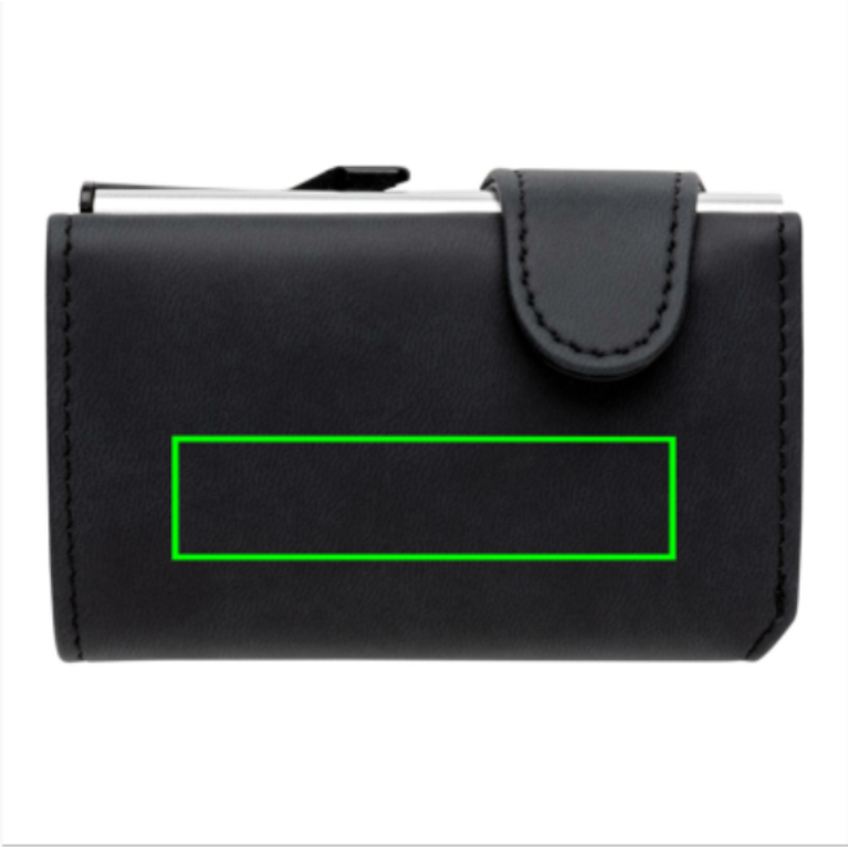 Standard aluminium RFID korthållare med PU plånbok