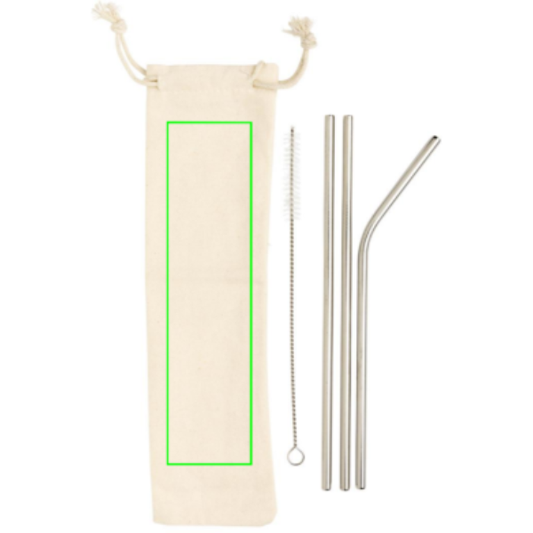 3-pack återanvändningsbara sugrör i stainless steel