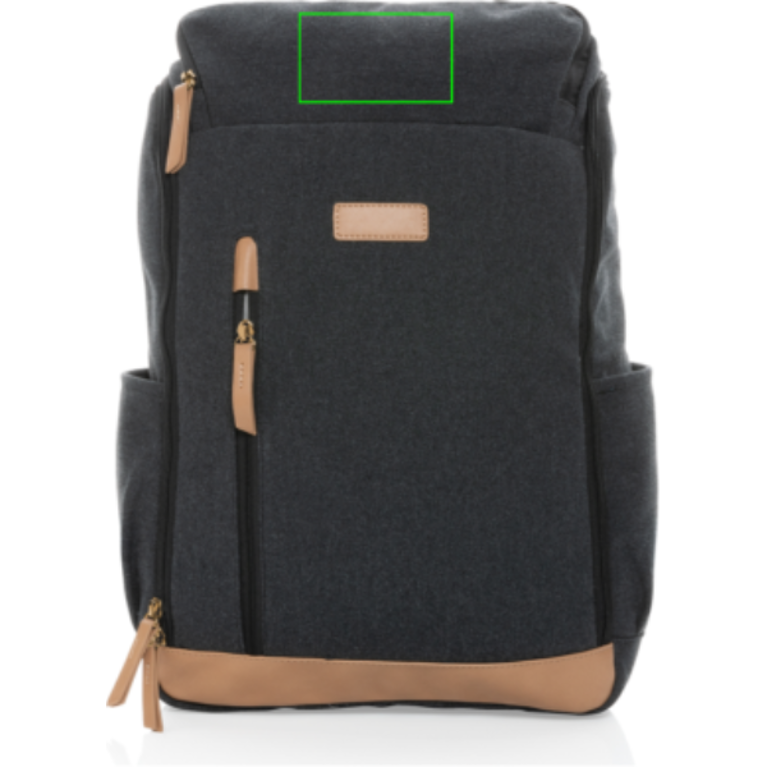 Impact AWARE™ 15" laptopryggsäck i 16 oz. återvunnen canvas