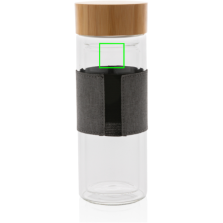 Impact dubbelväggig borosilikatglasflaska