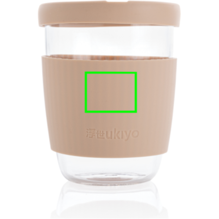 Ukiyo borosilikatglas med silikonlock och sleeve