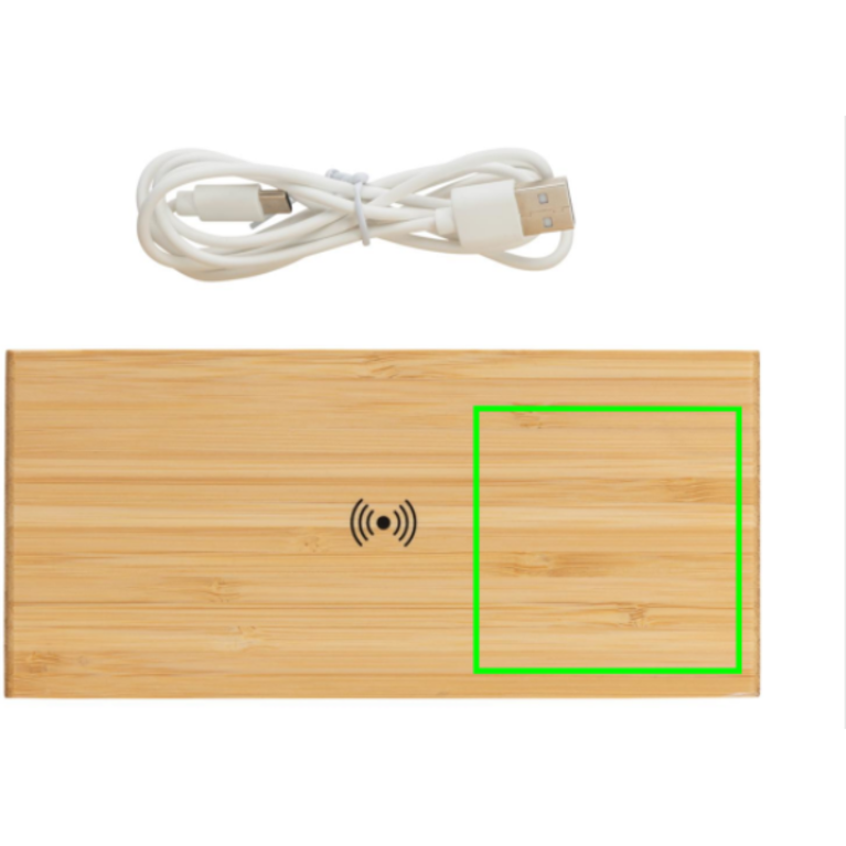 Bambu väckarklocka med 5W trådlös laddning