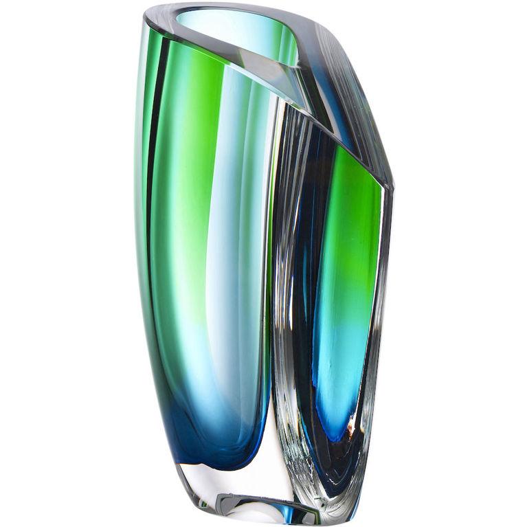 Mirage vas grön/blå h 210 mm