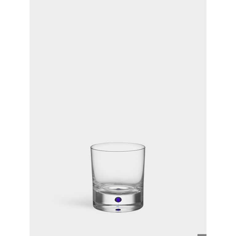 Intermezzo old fashioned glas blå 25cl
