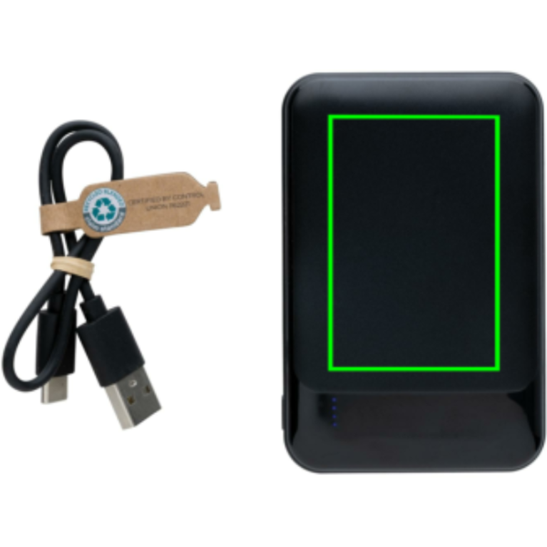 5.000 mAh powerbank i RCS återvunnen plast