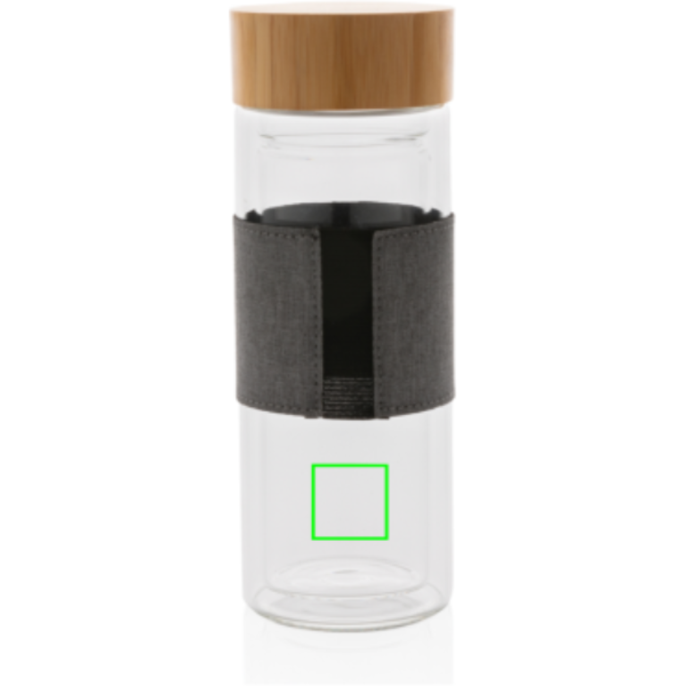 Impact dubbelväggig borosilikatglasflaska