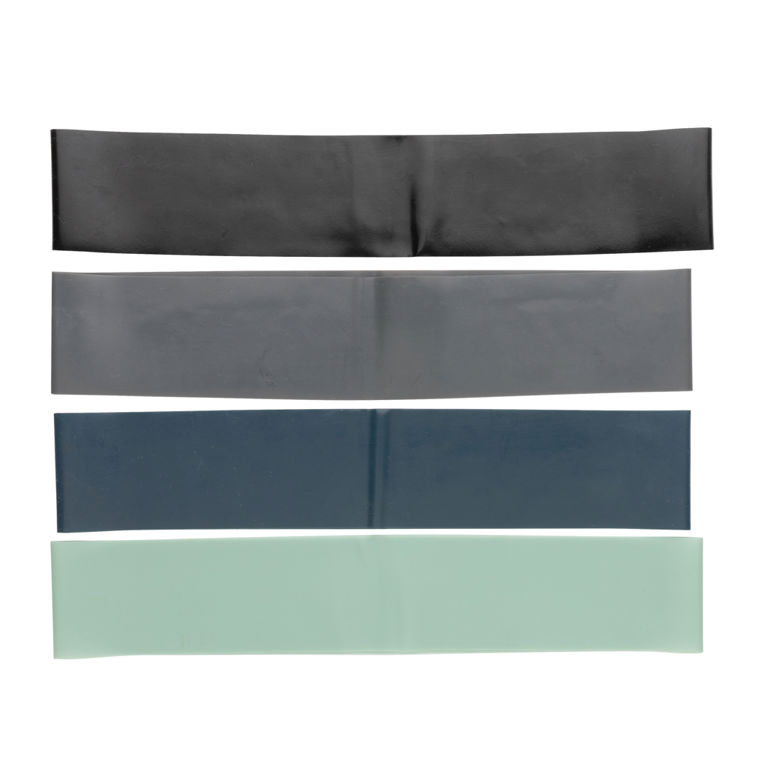 4-pack elastiska träningsband i fodral