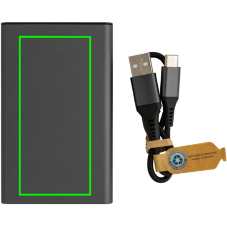 Terra 5.000 mAh powerbank RCS återvunnen aluminium